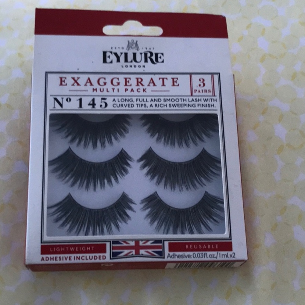 Eylure Exaggerate No. 145 Black Lashes NIB